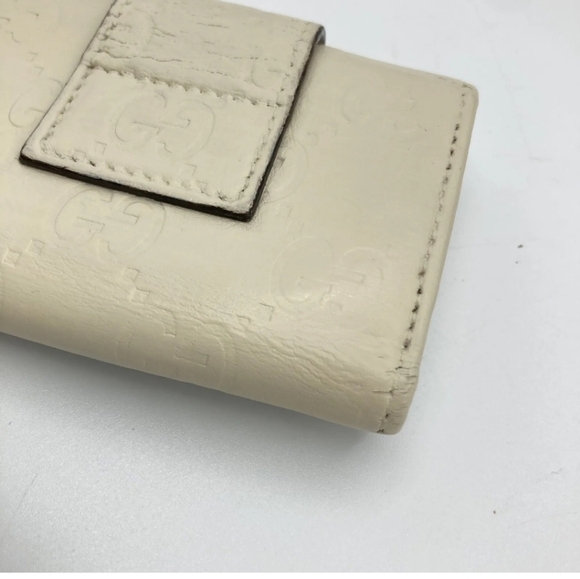 🔹️GUCCI 🔹️ Key case holder Leather ivory Guccissima - Picture 10 of 15